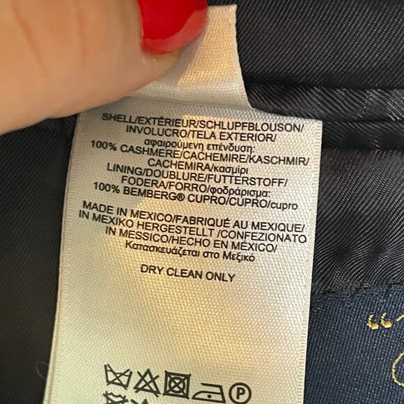 Brooks Brother Black 100% Tollegno 1900 Cashmere Blazer sz 44R - Picture 6 of 8